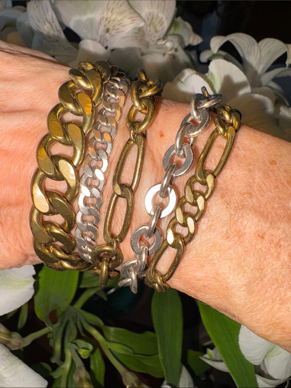 Silpada KR Multi-Chain Brass and Silver-tone Bracelet